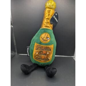 Punchkins Cute Bubbles Over Troubles Champagne Bottle Plush Smooth NWT